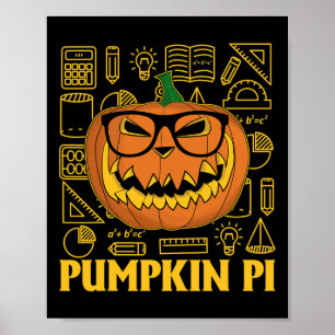 Póster Pi Day Tee Pumpkin Pi Tee Pi Math Tee Pumpkin Pi