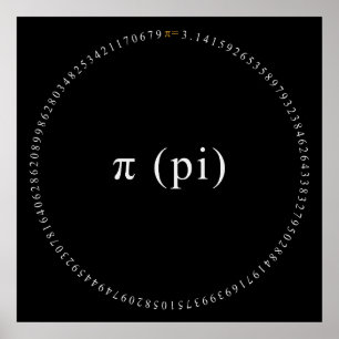 Póster Pi, El Irracional Poster Matemático Constante