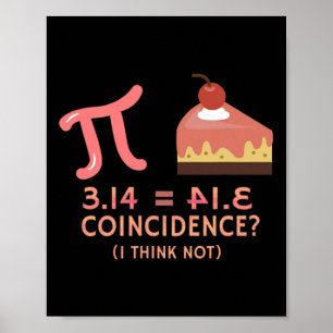Póster Pi Es Igual A Pie Para El Día Pi 3.14 Math