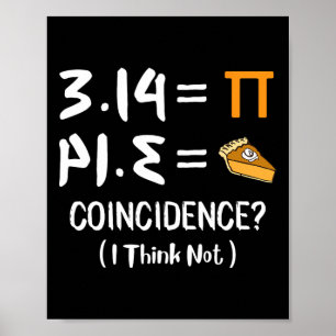 Póster Pi es igual a Pie regalo del Día de Pun Pi de mate