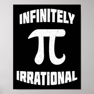 Póster Pi Infinitamente Irracional Pi Day 314 Math Nerd G