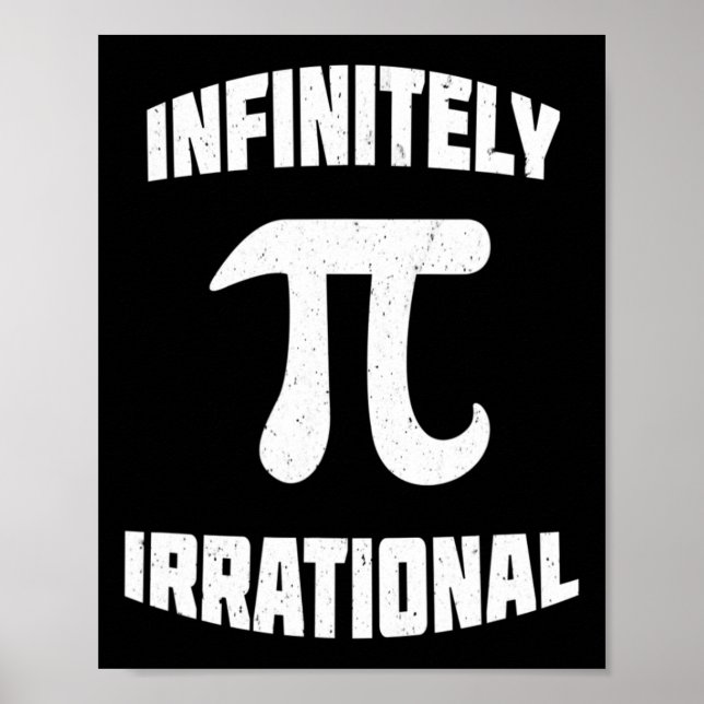 Póster Pi Infinitamente Irracional Pi Day 314 Math Nerd G (Frente)