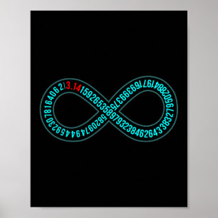 Póster Pi Infinity Pi Day Lover Math Mathematicia