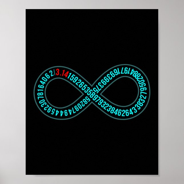 Póster Pi Infinity Pi Day Lover Math Mathematicia (Frente)