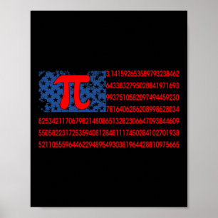 Póster Pi Math Bandera Estadounidense 3