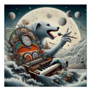 Póster Pianista canis celestial