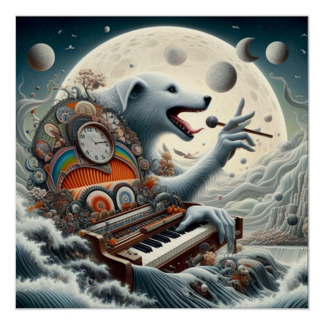 Póster Pianista canis celestial (Anverso)