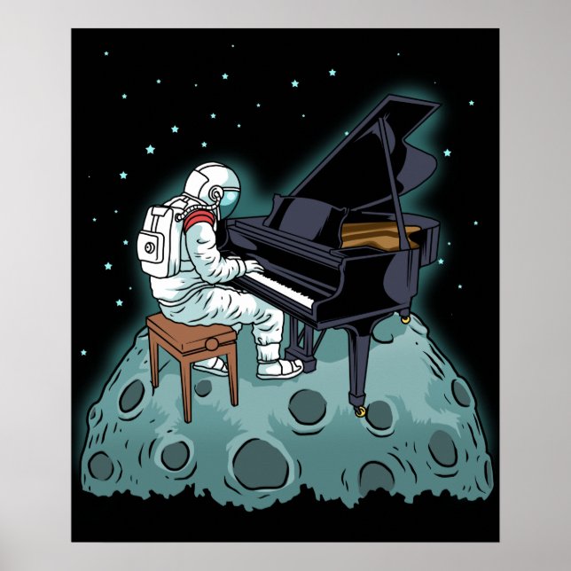 Póster Pianista de música de piano gigante regalo de pian (Frente)