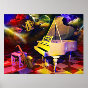 Póster Piano