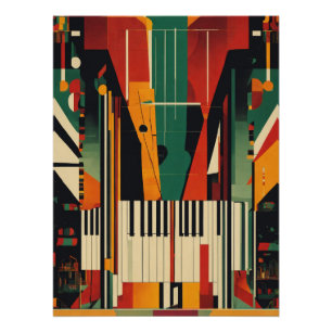 Póster Piano Antiguo Renacimiento de Harlem