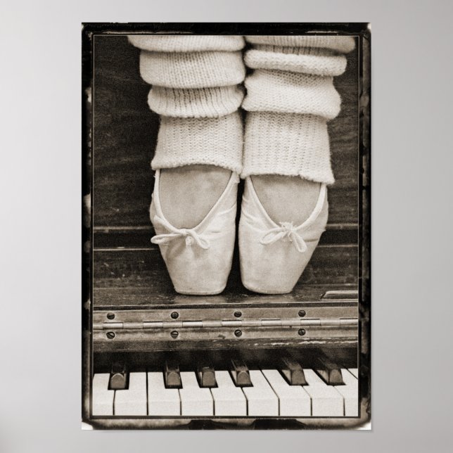 Póster Piano Ballet Duet pequeño (Frente)