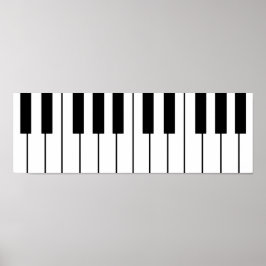 Póster piano con temas musicales