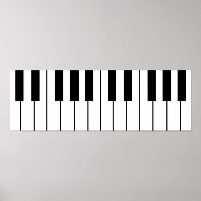 Póster piano con temas musicales (Frente)