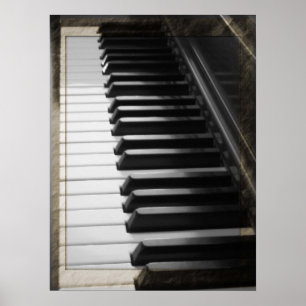 Póster Piano de estilo antiguo