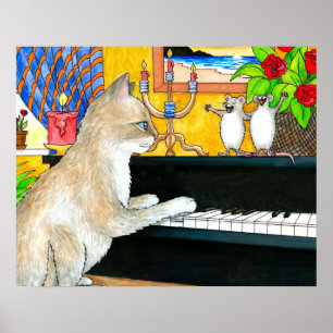 Póster Piano de gato 506