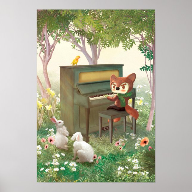 Póster Piano forestal (Frente)