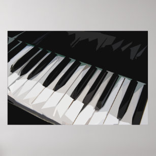Póster Piano Keys Keyboard Organ Music Geometric Art