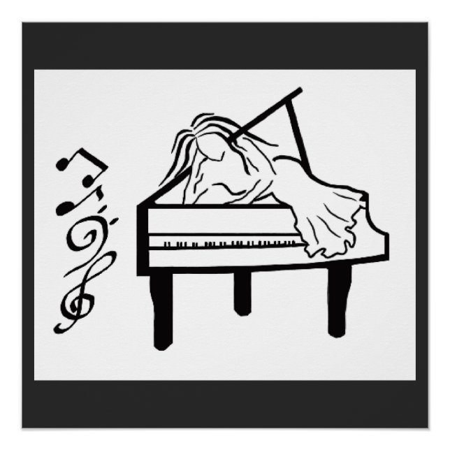 Póster Piano Lady (Anverso)
