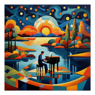 Póster Piano Player 4