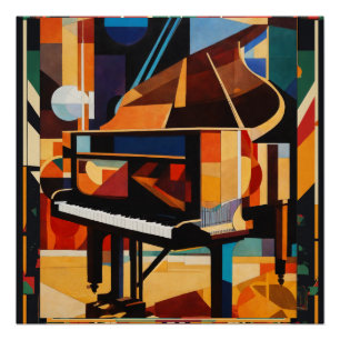 Póster Piano Vintage Renacimiento de Harlem