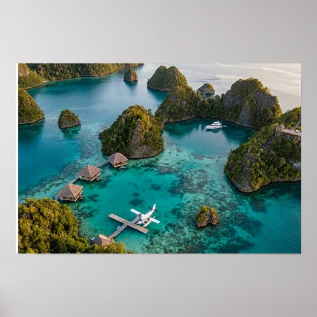 Póster Piaynemo Raja Ampat Islands Paradise View Art (Frente)