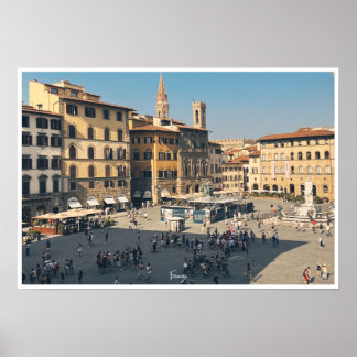 Póster Piazza della Signoria, Florencia