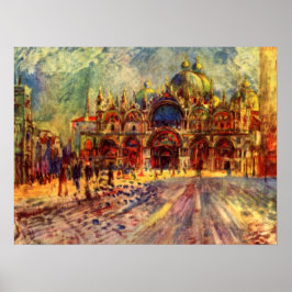 Póster Piazza San Marco, Venecia, por Pierre Renoir