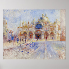 Póster Piazza San Marco Venecia por Renoir, grande