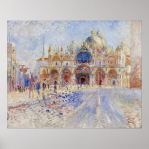 Póster Piazza San Marco Venecia por Renoir, grande
