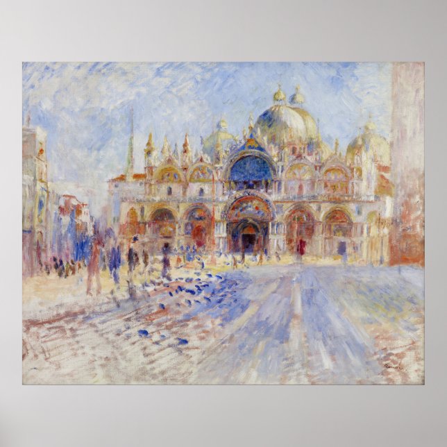 Póster Piazza San Marco Venecia por Renoir, grande (Frente)
