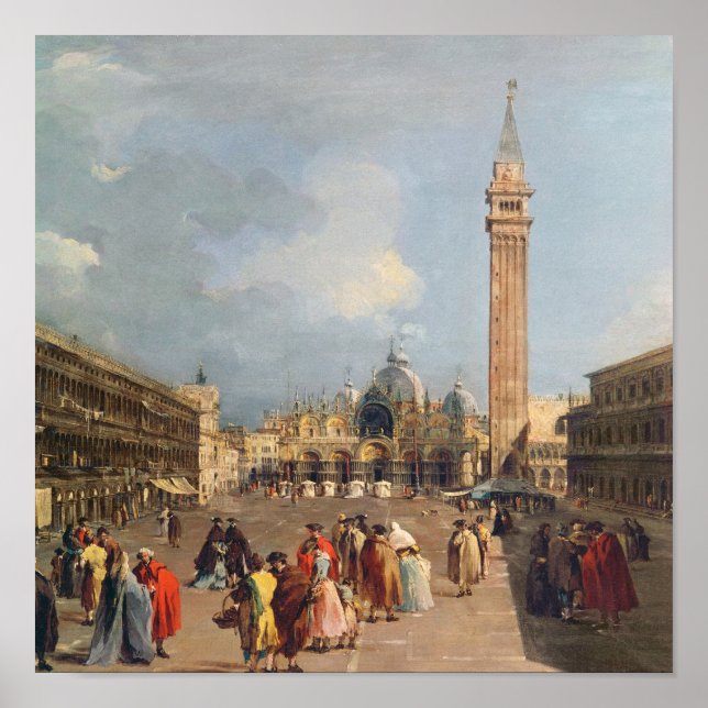 Póster Piazza San Marco, Venice, c.1760 (Frente)