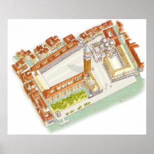 Póster Piazza San Marco. Venice Italy