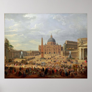 Póster Piazza San Pietro Roma Giovanni Paola Panini Roma