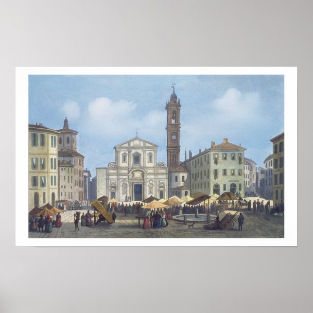 Póster Piazza Santo Stefano from 'Views of Milan and its (Frente)