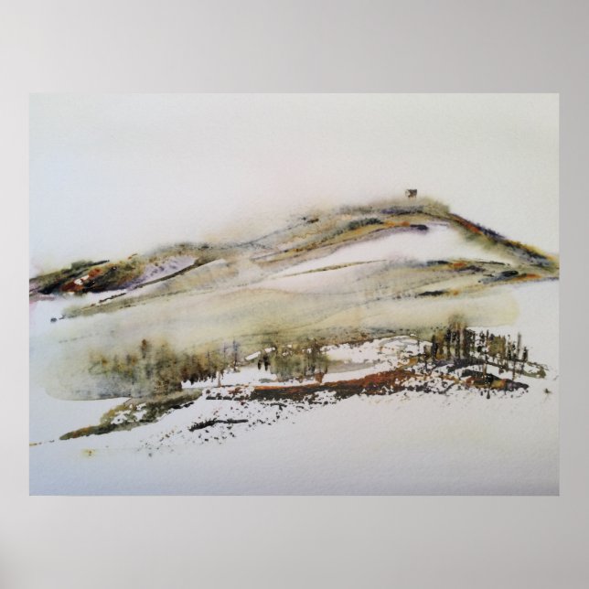 Póster Pica de Rivington Horwich Watercolor (Frente)