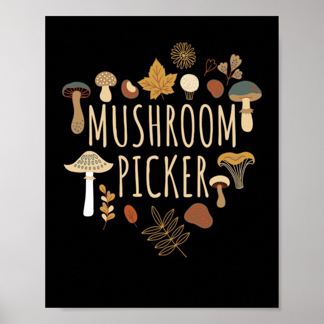 Póster Picador de hongos Mushroom Recolección de hongos (Frente)