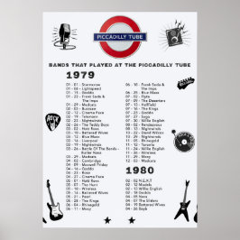 Póster Piccadilly Tube 1979 1980