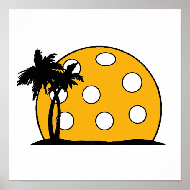 Póster Pickleball Beach Sunset (Frente)