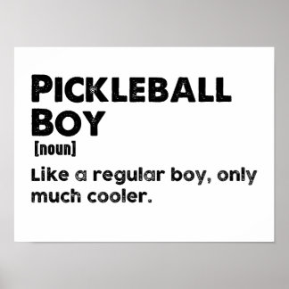 Póster Pickleball Boy Divertido diccionario de definición