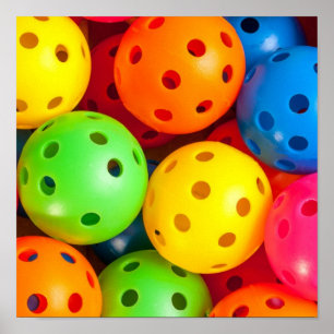 Póster Pickleball Colorful