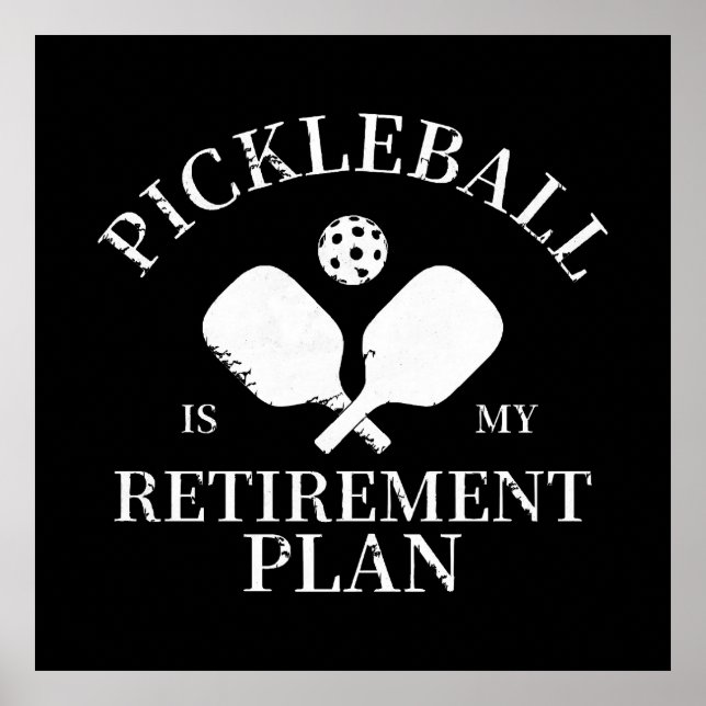 Póster pickleball es mi planta de jubilación (Frente)