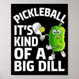 Póster Pickleball es un gran problema divertido pelota de