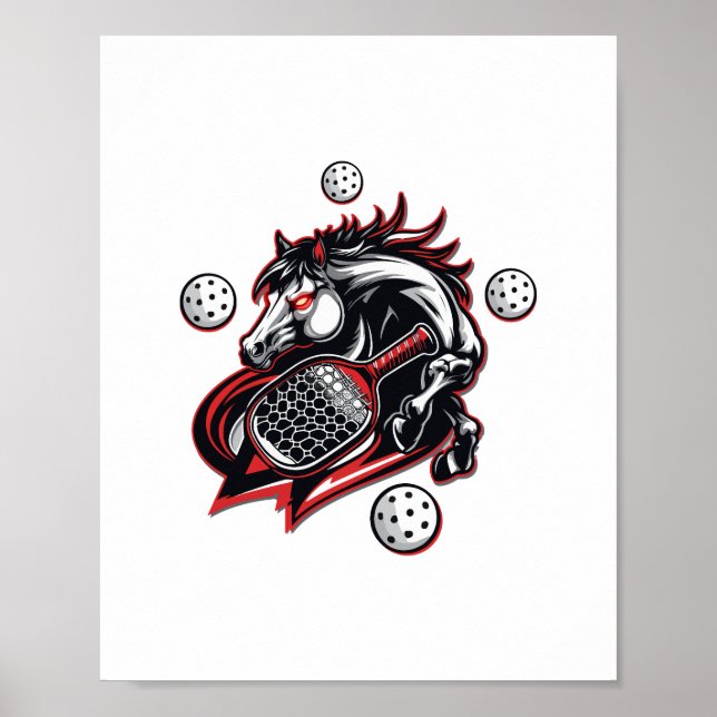 Póster Pickleball Horse Lover (Frente)