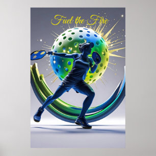 Póster Pickleball Power Smash - Energía en movimiento