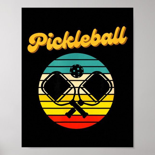 Póster pickleball retro  (Frente)