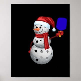 Póster Pickleball Snowman