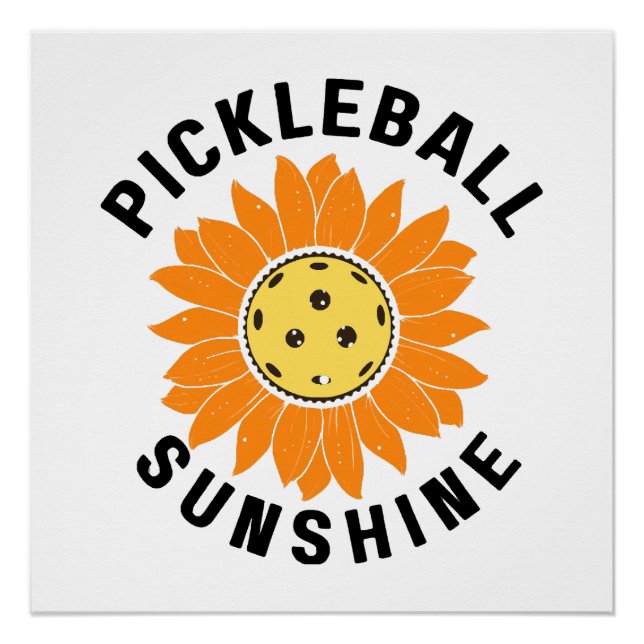 Póster pickleball sol (Anverso)