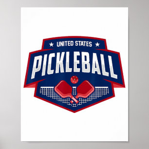 Póster Pickleball Support Team Pickleball Player USA