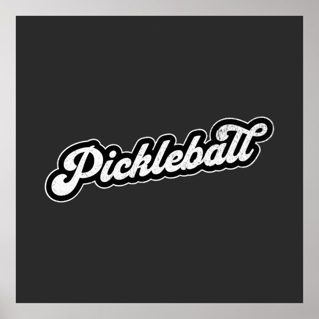 Póster Pickleball Vintage Retro (Frente)