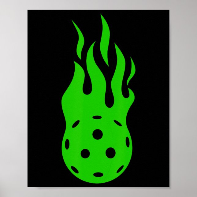 Póster Picklell Flame - Paddlell Tennis Pickleller Pickle (Frente)